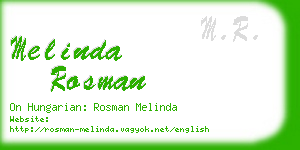 melinda rosman business card